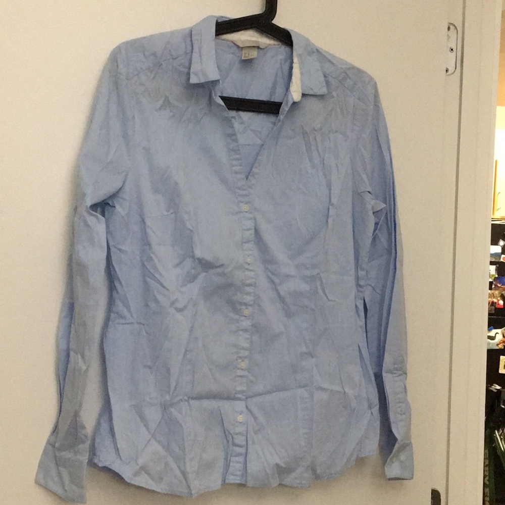 H&M blue button down, 14 - Picture 5 of 6
